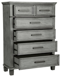 Thumbnail for Russelyn - Gray - Five Drawer Chest - Tony's Home Furnishings