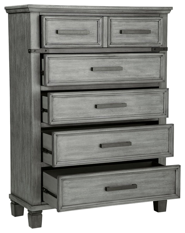 Russelyn - Gray - Five Drawer Chest Signature Design by Ashley® 