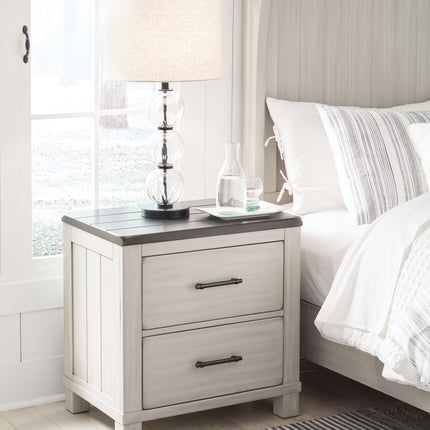 Darborn - Gray / Brown - Two Drawer Night Stand Signature Design by Ashley® 