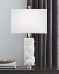 Thumbnail for Malise - White - Alabaster Table Lamp - Tony's Home Furnishings