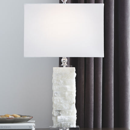 Malise - White - Alabaster Table Lamp Ashley Furniture 