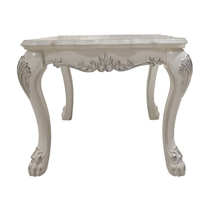 Dresden End Table - Bone White Finish ACME 