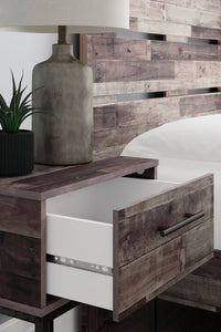 Thumbnail for Neilsville - Black / Gray - One Drawer Night Stand - Tony's Home Furnishings