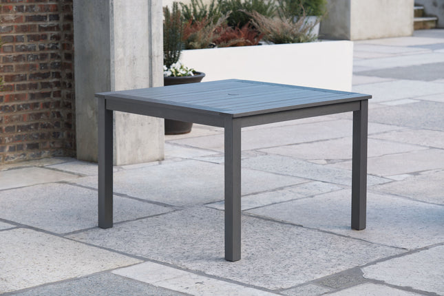 Eden Town - Gray - Square Dining Table W/Umb Opt Signature Design by Ashley® 