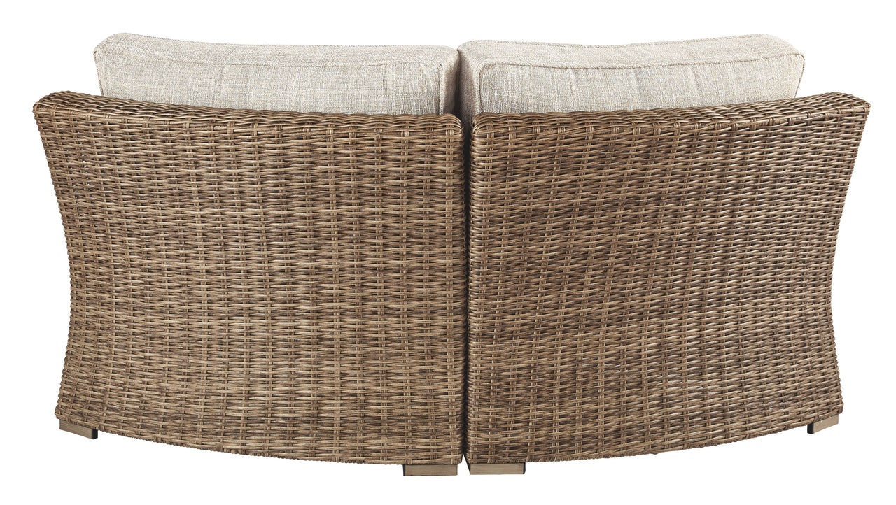 Beachcroft - Beige - Curved Corner Chair W/Cushion Ashley Furniture 