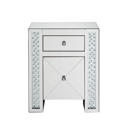 Maisha - Accent Table - Mirrored & Faux Crystals ACME 