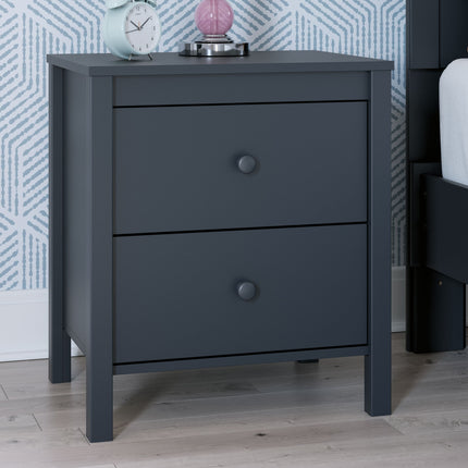 Simmenfort - Navy Blue - Two Drawer Night Stand Signature Design by Ashley® 