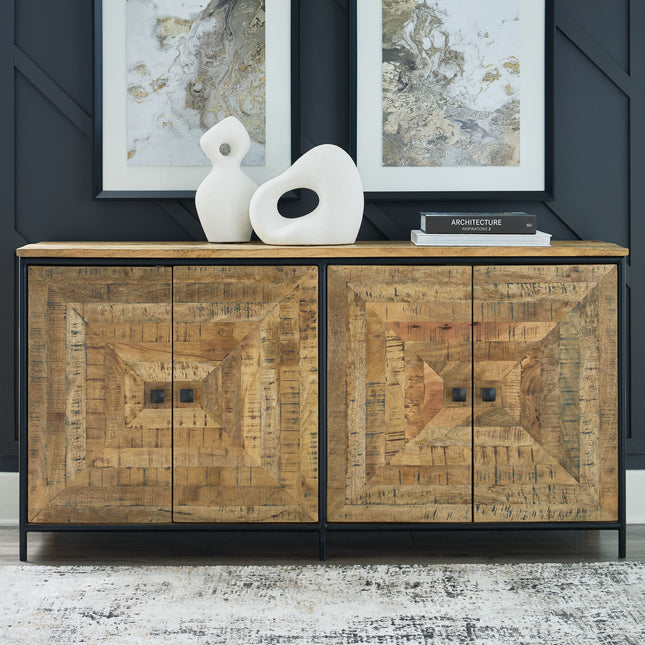 Camney - Brown / Black - Accent Cabinet Signature Design by Ashley® 