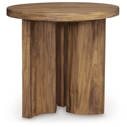 Austanny - Warm Brown - Round End Table Signature Design by Ashley® 