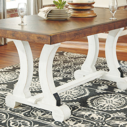 Valebeck - White / Brown - Rectangular Dining Room Table Signature Design by Ashley® 