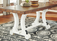 Valebeck - White / Brown - Rectangular Dining Room Table Signature Design by Ashley® 