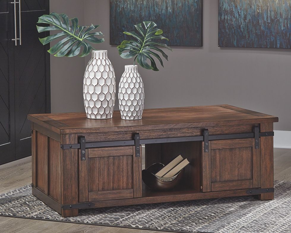 Budmore - Brown - Rectangular Cocktail Table - Tony's Home Furnishings