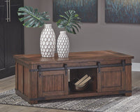 Thumbnail for Budmore - Brown - Rectangular Cocktail Table - Tony's Home Furnishings