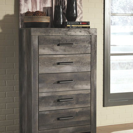 Wynnlow - Gray - Five Drawer Chest Signature Design by Ashley® 