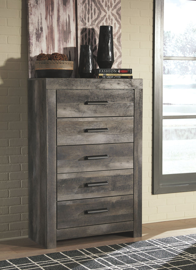 Wynnlow - Gray - Five Drawer Chest Signature Design by Ashley® 