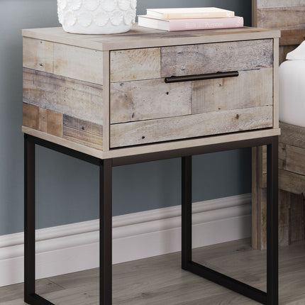 Neilsville - Whitewash - One Drawer Night Stand - Vinyl-Wrapped Signature Design by Ashley® 