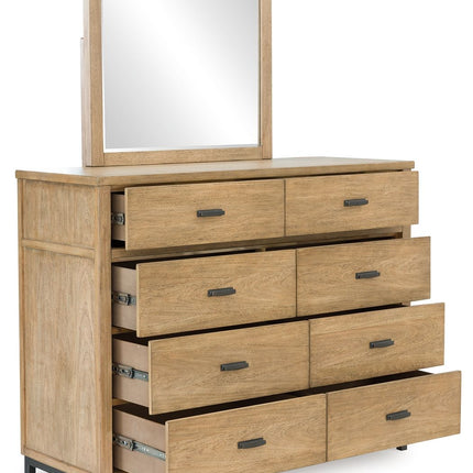 Tomtyn - Light Brown - Dresser And Mirror Benchcraft® 