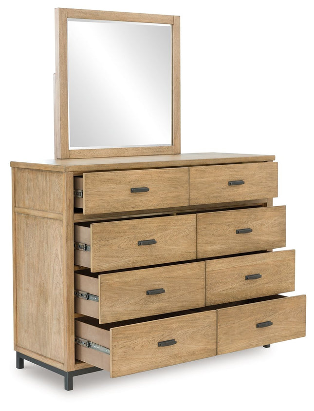 Tomtyn - Light Brown - Dresser And Mirror Benchcraft® 