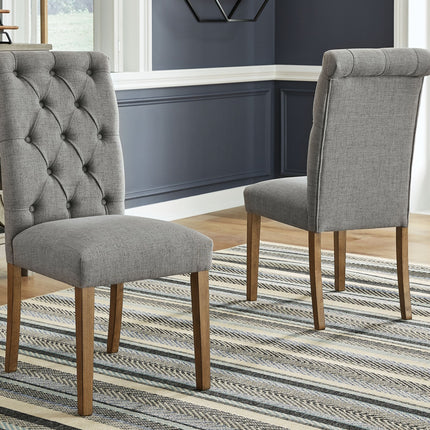 Harvina - Gray - Dining Uph Side Chair (Set of 2) Signature Design by Ashley® 