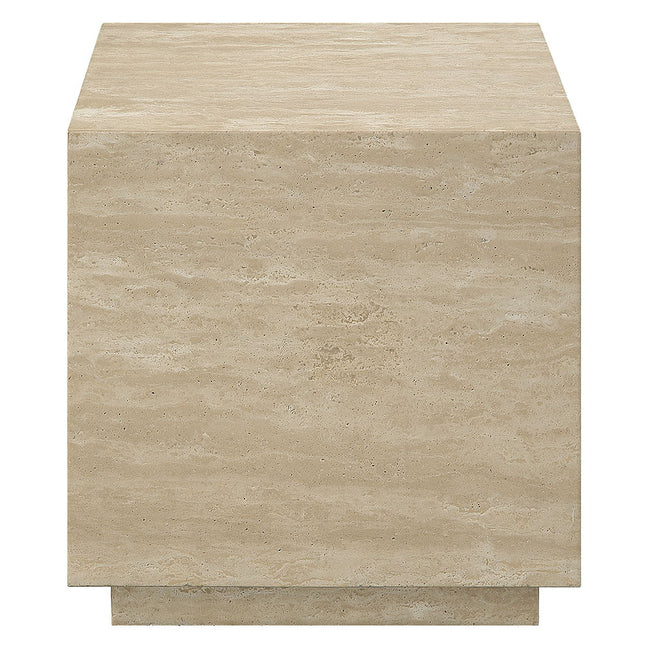 Deon - End Table - Beige Travertine ACME 