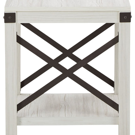 Bayflynn - Whitewash - Square End Table Signature Design by Ashley® 