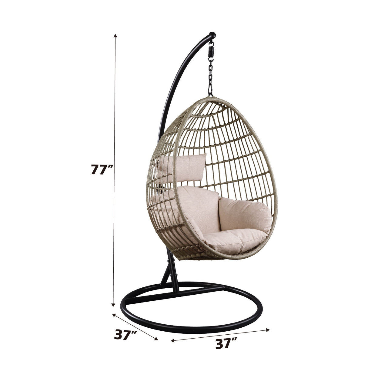 Vasant - Patio Swing Chair - Beige ACME 