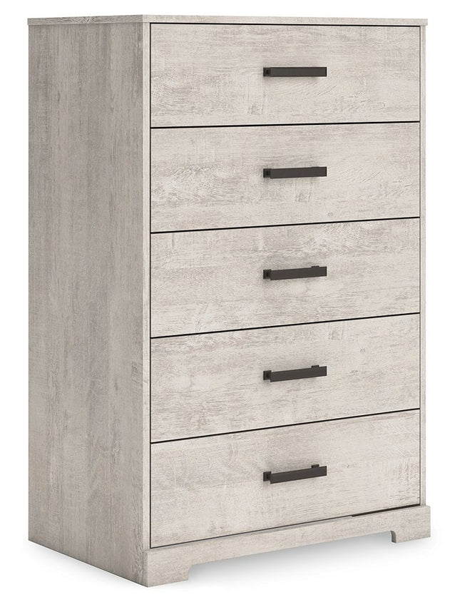 Shawburn - Whitewash - Five Drawer Chest Signature Design by Ashley® 