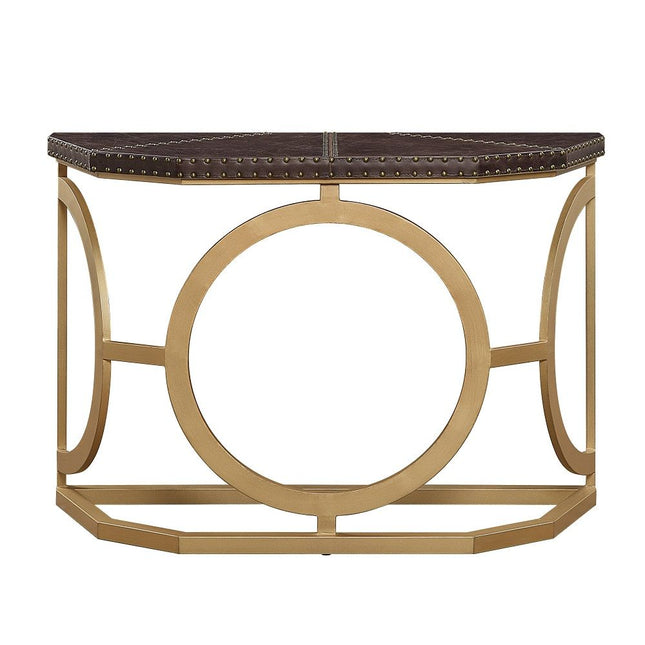 Solara - Console Table - Brown & Gold ACME 