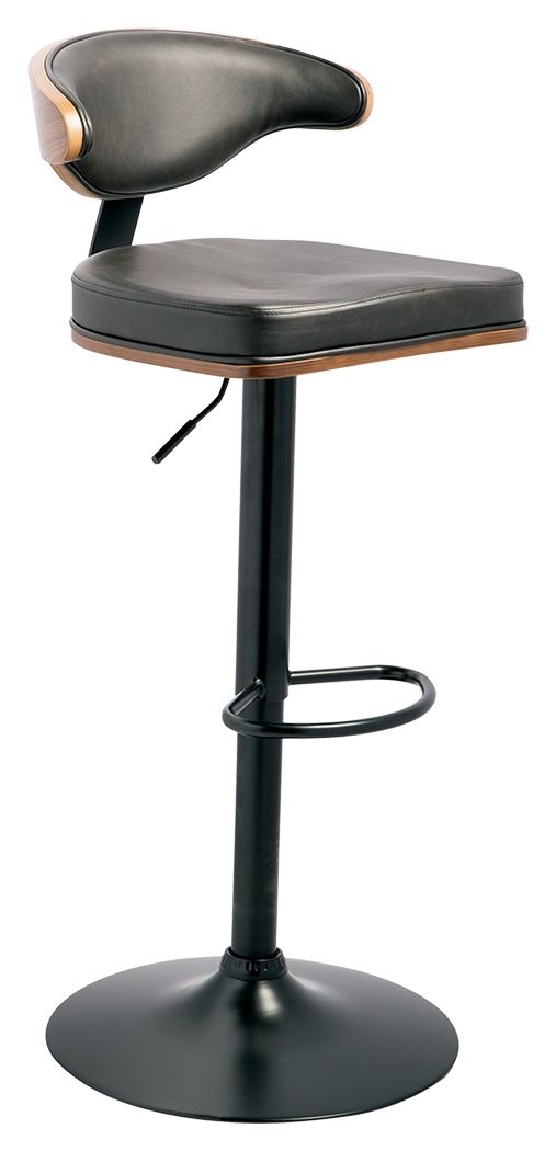 Bellatier - Brown / Black - Tall Uph Swivel Barstool Signature Design by Ashley® 