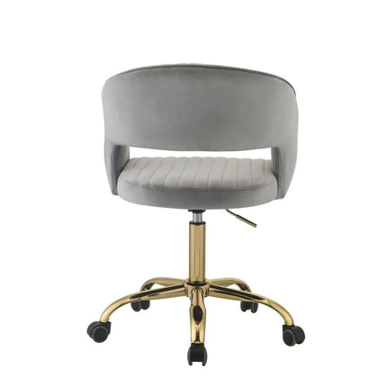 Hopi - Office Chair - Gray Velvet & Gold ACME 