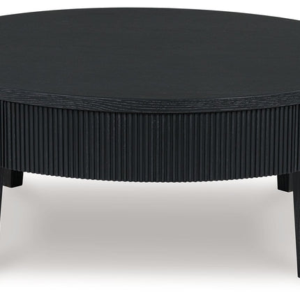 Marstream - Black - Round Cocktail Table Signature Design by Ashley® 