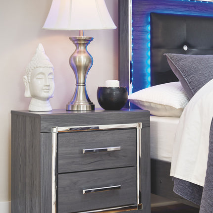 Lodanna - Gray - Two Drawer Night Stand Ashley Furniture 