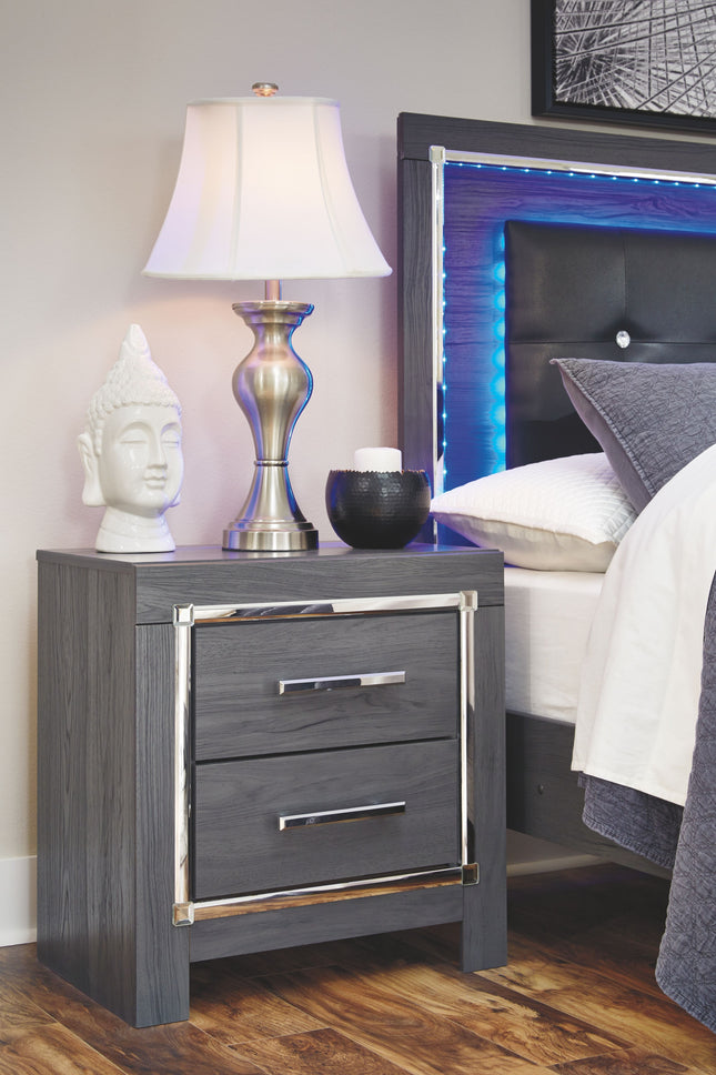 Lodanna - Gray - Two Drawer Night Stand Ashley Furniture 