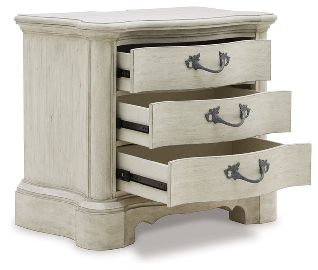 Arlendyne - Antique White - Three Drawer Night Stand Signature Design by Ashley® 