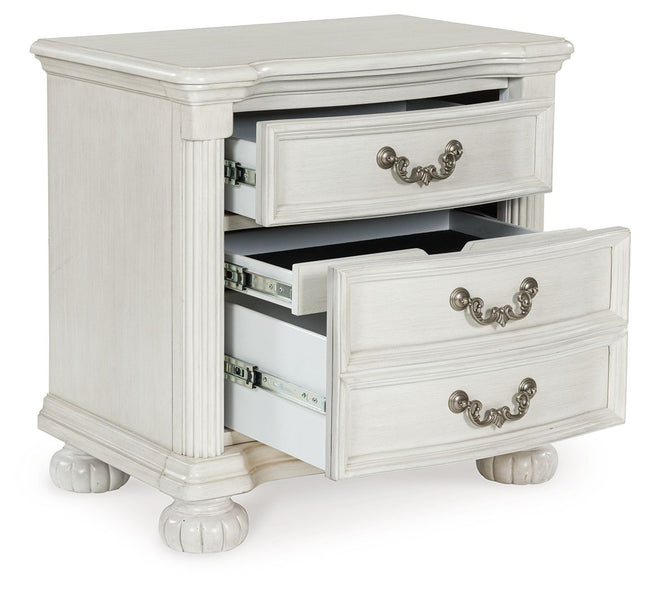 Montelaine - Antique White - Three Drawer Night Stand Benchcraft® 