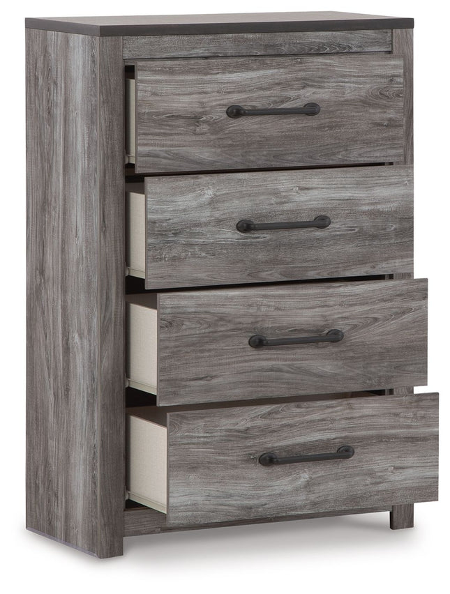 Bronyan - Dark Gray - Four Drawer Chest Signature Design by Ashley® 