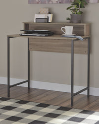 Thumbnail for Titania - Light Brown / Gunmetal - Home Office Small Desk - Tony's Home Furnishings