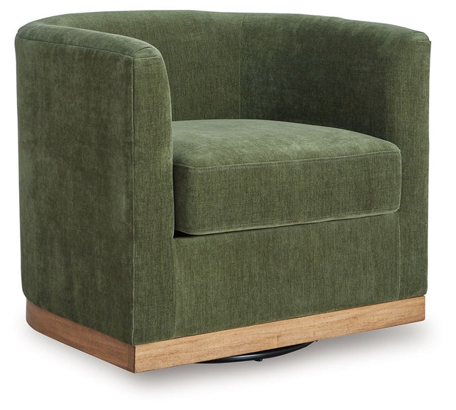 Jersonlow - Forest Green - Swivel Chair - Tony's Home Furnishings