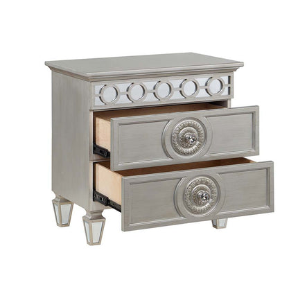 Varian - Nightstand - Silver & Mirrored Finish ACME 