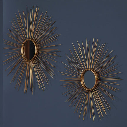 Doniel - Antique Gold Finish - Accent Mirror Set (Set of 2) Ashley Furniture 