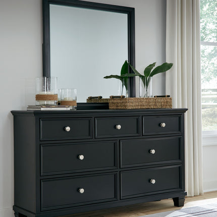 Lanolee - Black - Dresser And Mirror Signature Design by Ashley® 