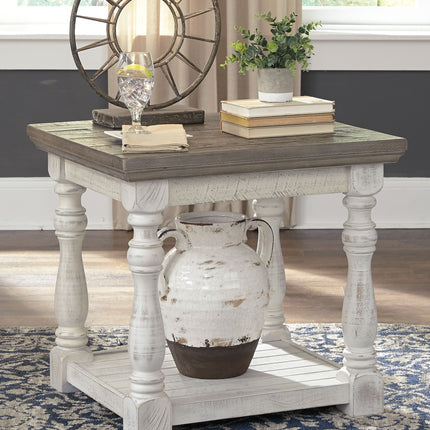 Havalance - Gray / White - Rectangular End Table Ashley Furniture 