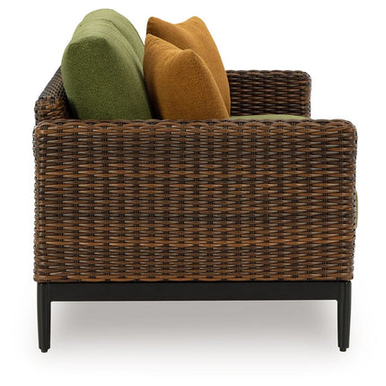 Horizon Hall - Brown / Green - Loveseat With Cushion Signature Design by Ashley® 