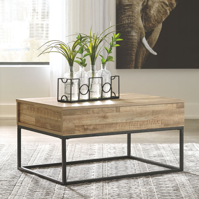 Gerdanet - Natural - Lift Top Cocktail Table Ashley Furniture 