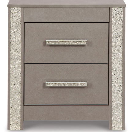 Surancha - Gray - Two Drawer Night Stand Signature Design by Ashley® 