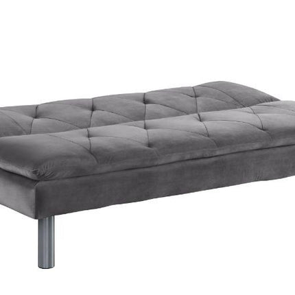 Cilliers - Futon - Gray Velvet & Chrome Finish ACME 