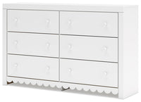 Thumbnail for Mollviney - White - Six Drawer Dresser - Tony's Home Furnishings