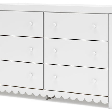 Mollviney - White - Six Drawer Dresser Signature Design by Ashley® 