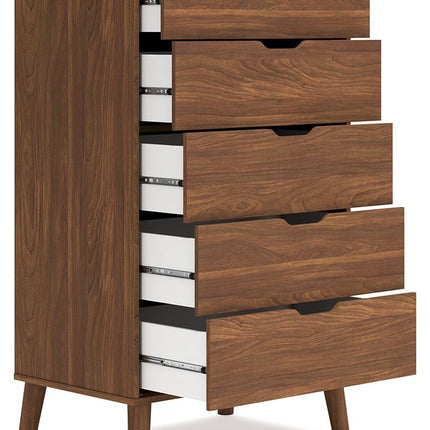 Fordmont - Auburn - Five Drawer Chest Signature Design by Ashley® 