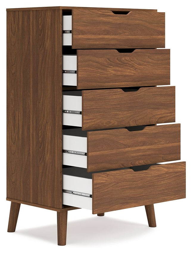 Fordmont - Auburn - Five Drawer Chest Signature Design by Ashley® 